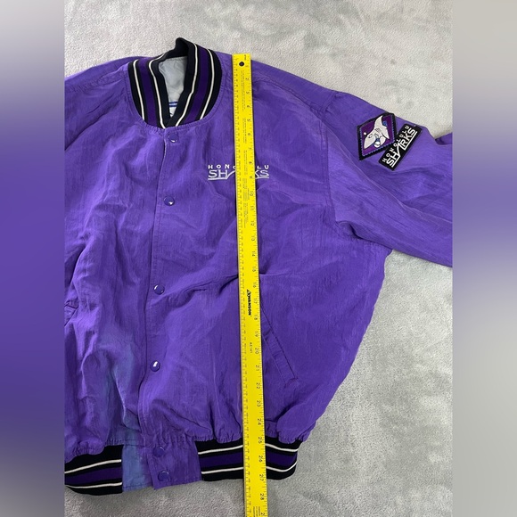Vintage Honolulu Sharks Starter Hawaii 90s Winter Baseball Snap Jacket Mens XL - Picture 12 of 16
